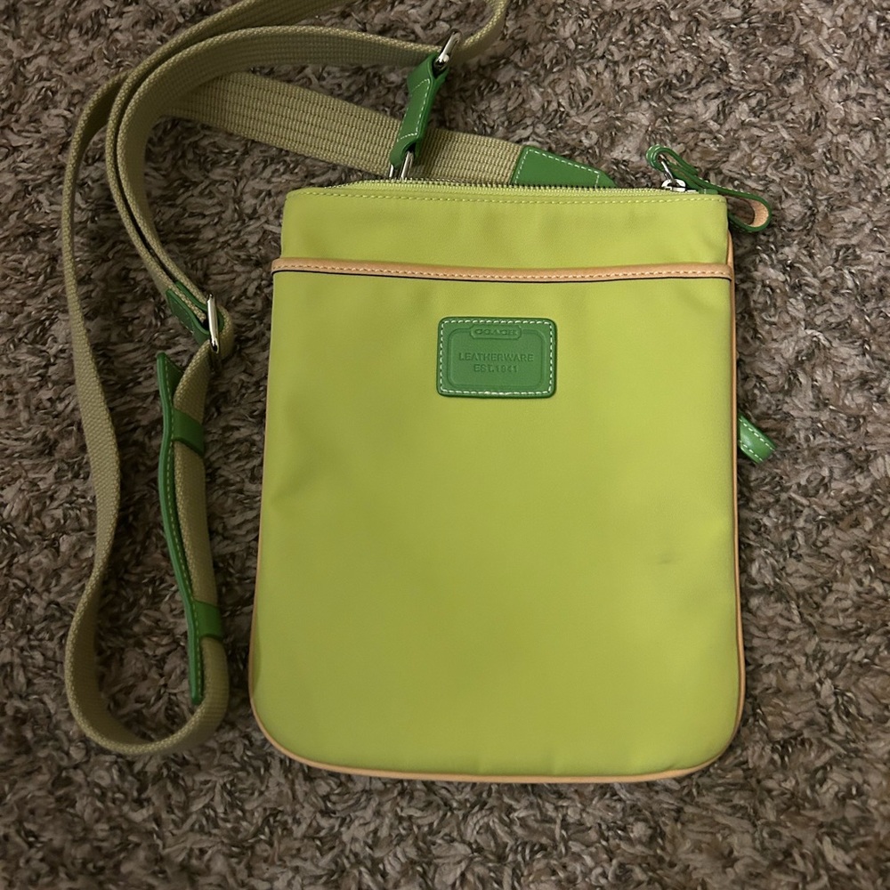 Green coach crossbody